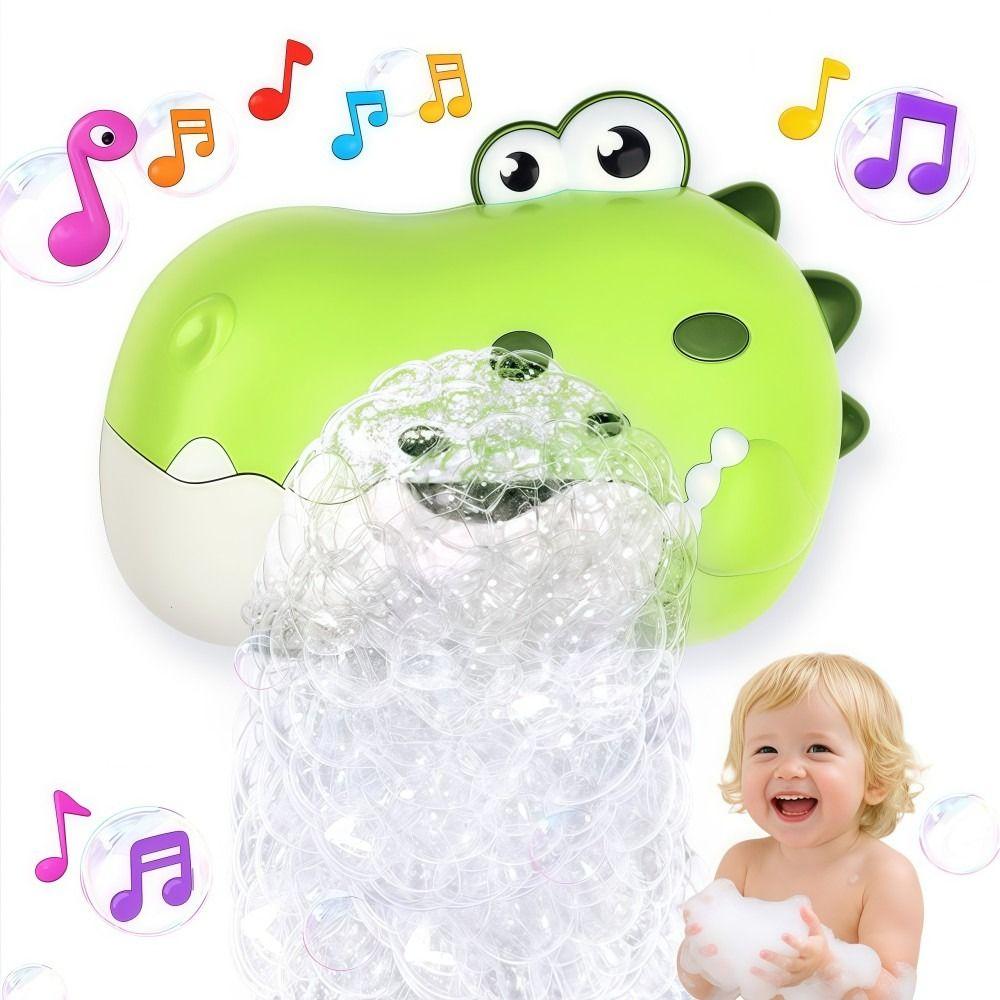 Grünes Babybadewannen-Blasenspielzeug mit Musik Babybadewasser-Spielzeug für Kinder im Alter von 1-3 Jahren