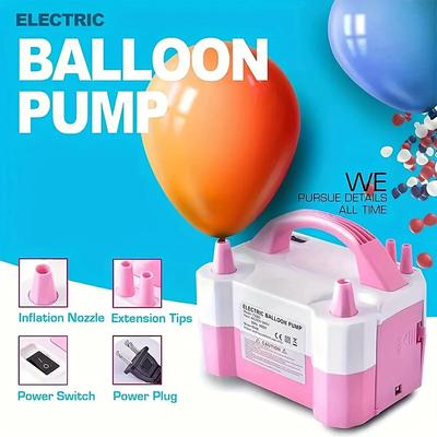 Electric Balloon Blowing Machine Charging Pump Double Hole Automatic Balloon Blowing Machine Wedding Room Balloon Blowing Tool