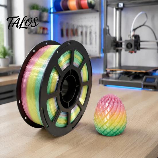 3D Printer Consumables Rainbow Gradient PETG Filament for Printer, 1.75mm 1Kg Spool Candy Color Filament, Multicolor Most Printers Supplies