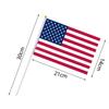 50pc USA Stick Flag, American US 14x21cm HandHeld Mini Flag Ensign 30cm Pole United States Hand Held Stick Flags Banner In Stock