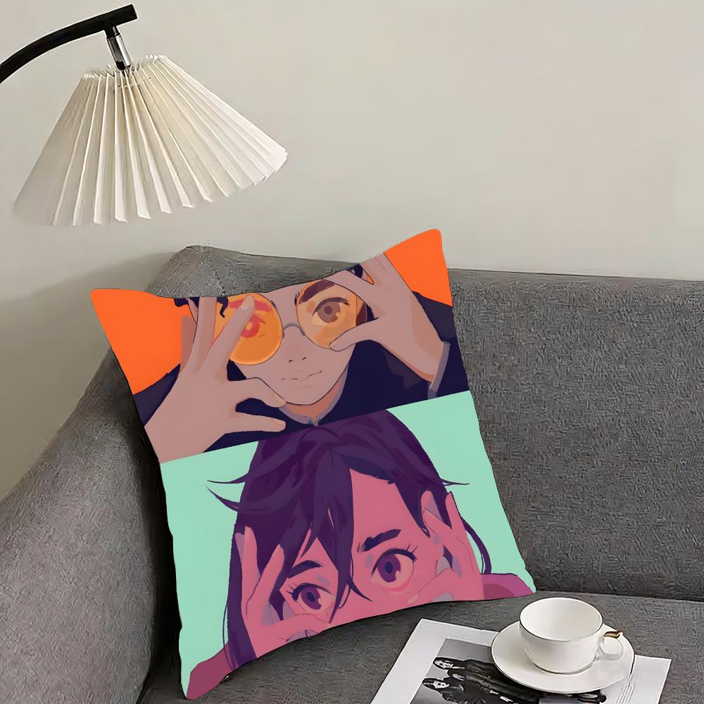 Dan Da Dan anime Cushion Cover Reversible Plush Pillow Cover – For car, sofa, bedroom, perfect as a gift.