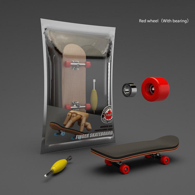 

1 Набір Finger Skateboard Дерев яний Fingerboard Іграшка Професійні Стійки Набір для Катання Пальцями Новинка Дитячий Різдвяний Подарунок Іграшка-Пазл червоний