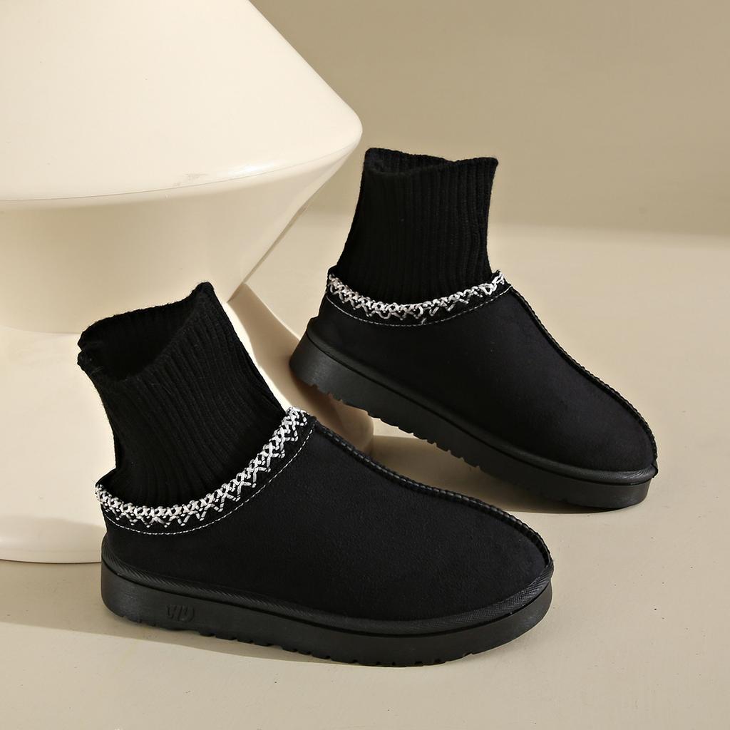 Mao Mao thick-soled slippers women's 2025 winter new fur integrated outer wear heightened bag head drag thickened velvet snow boots