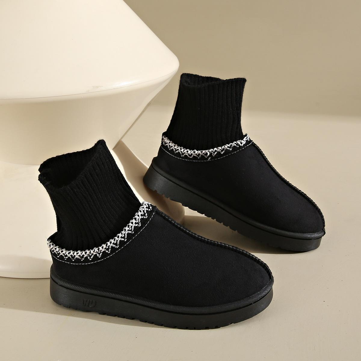 

Мао Мао шлепанцы на толстой подошве женские 2025 зима новые мех интегрированный верхняя одежда с завышенным верхом сумка голова тапочки утолщенный бархат зимние сапоги 40 чёрный