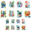 16Pcs 16 Styles Plastic Heat Transfer Film Logo Stickers Set for DIY T-Shirt Mixed Shapes 80~220x65~180mm 1pc/style