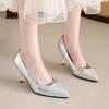 2026 Women Pumps Genuine Leather Pointy Toe Thin High Heels Dress Party Prom Basic Shoes Woman