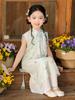 Girls' Stylish Summer Qipao Dress - 2026 New Chinese Style Princess Dress