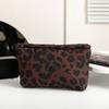 Portable Leopard Print Makeup Bag Large Capacity Zipper Design Cosmetic Bag Toiletry Bag Home Travel