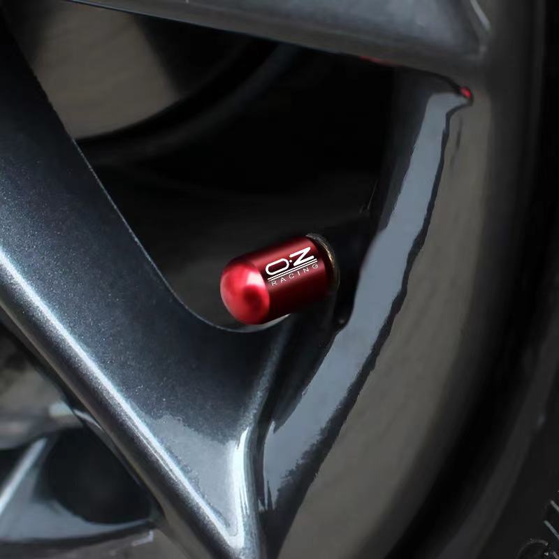 4PCS/Set New High Quality Car Logo Wheel Tire Aluminium Alloy Valve Caps Stem Case Covers For OZ Racing Dropshipping Wholesale