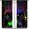 Modern Game Curtains Cartoon Abstract Colour Pigment Creative Electronic Video Gamepad Windows Treatments Insulation Curtain Thermal Polyester