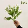 3pcs 7 Fork of Plants Jasmine Small Wild Chrysanthemum Flower Arrangement with Grass Nordic Home Decoration Pastoral Fake Flower