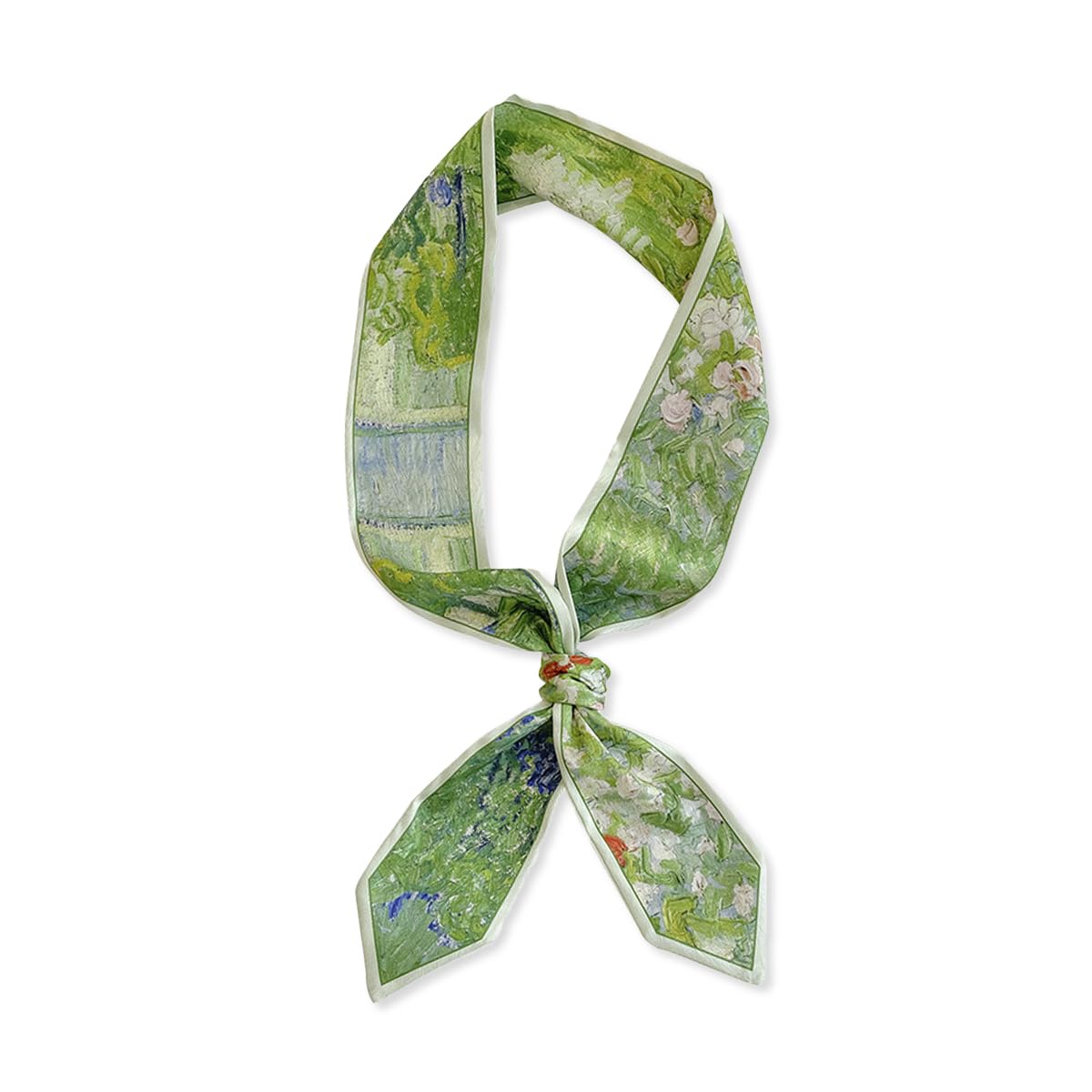 

LumiSyne Silk Neckerchief for Women and Artistic Painting Fresh Nature Lightweight Satin Neck Hair Ribbon Scarf Scarf, Skinny, Rectangular, Girls,