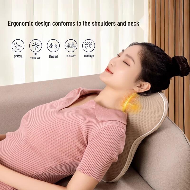 WEZHO Neck and Lumbar Kneading Massage Pillow