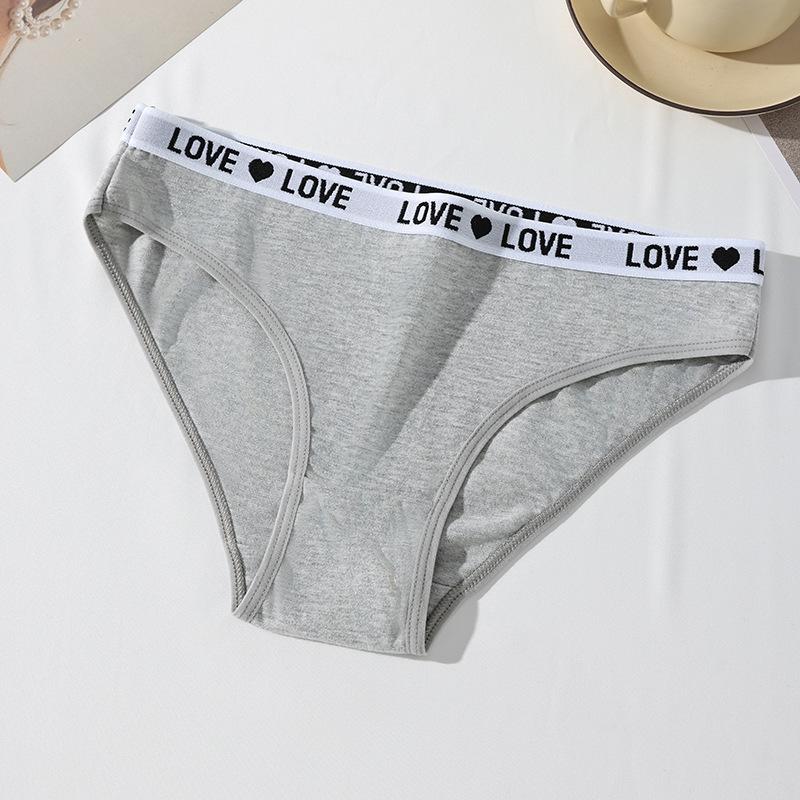 1/7Pcs/Set Women's Cotton Panties Sexy Soft Striped Underpants Cute Letter Girls Briefs Female Breathable Stretch Lingerie