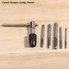 5Pcs Hand Tap M3-M8 Tapping Screwdriver Wrench 3-6mm T-shaped Tap Wrench Thread Tapping Hand Tool Set