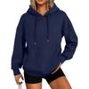 Women's Fashion Casual Solid Color Pocket Long Sleeve Hoodie
