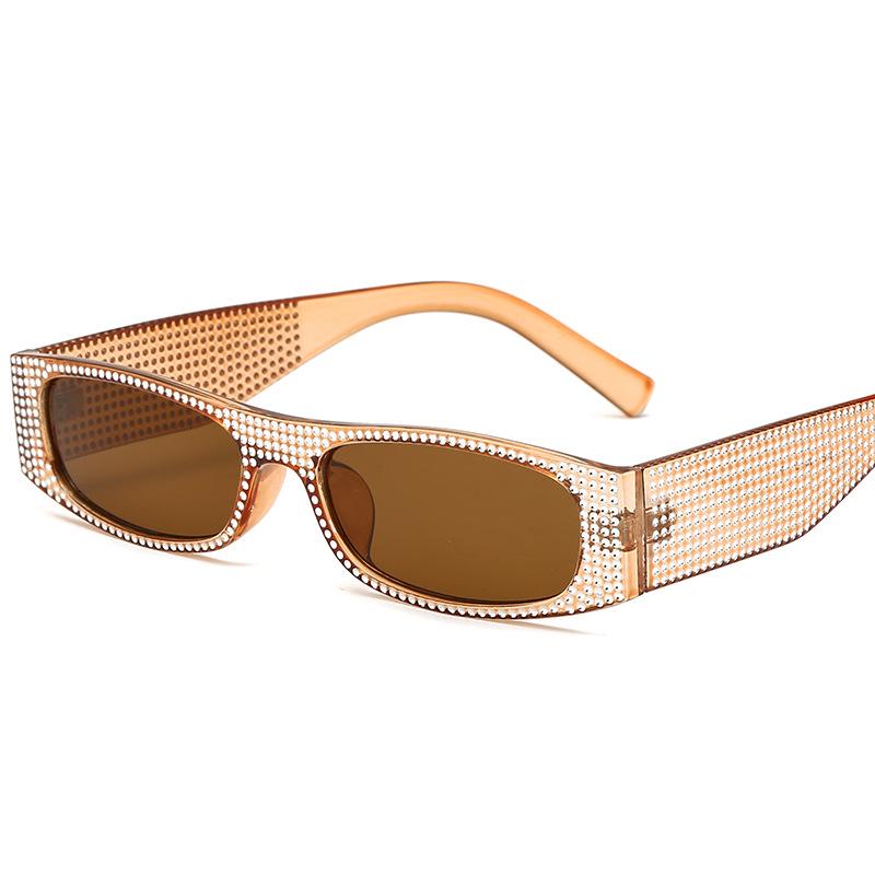 Retro Square Rhinestone Sunglasses – European & American Trend