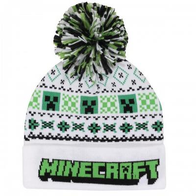 Minecraft Creeper Pom Pom Skimütze für Erwachsene, Unisex