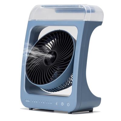 [New Model 2025] Topland Cordless Mist Fan, Rechargeable, Waterproof, IPX5, Includes AC Adapter, Blue-Gray, SF-DFM10BG