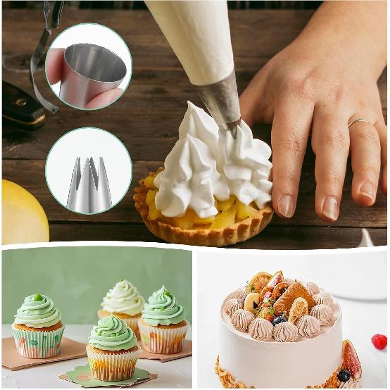 5Pcs 1M Cake Piping Tips, Cake Decorating Tips Seamless Icing Tipss Cupcake Piping Tipss Baking Tools for DIY Art