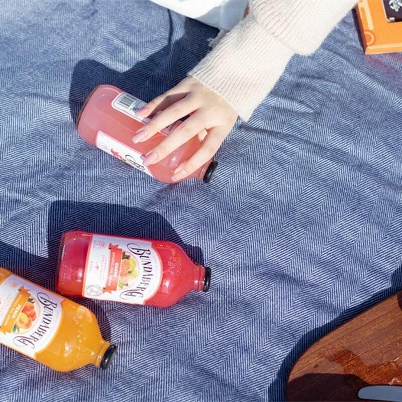 Thickened Beach Picnic Mat with Leather Strap