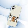 For iPhone 17 Case Three Animal Dolls Pattern Printing Straight Edge TPU Phone Back Cover