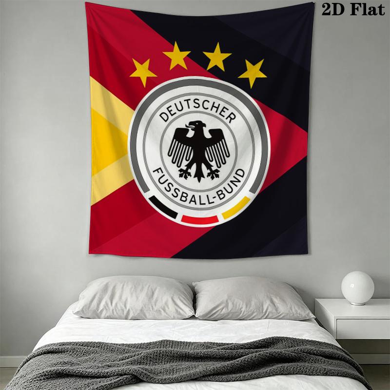 Deutscher Fußball-Bund Wandteppich Ästhetisches Wandbehang Gedruckter Stoffdecke Dekorative Wandteppiche für Schlafzimmer Wohnzimmer Heimdekoration