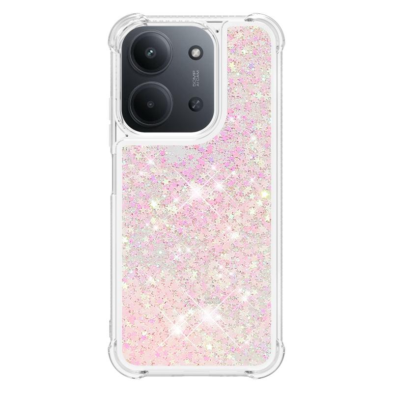Pro Xiaomi Redmi 15C Pouzdro Redmi15C Třpytivé Tekuté Písky Dynamické Pouzdro na Telefon pro Funda Xiaomi Redmi 15c 4G 5G Kryt Coque