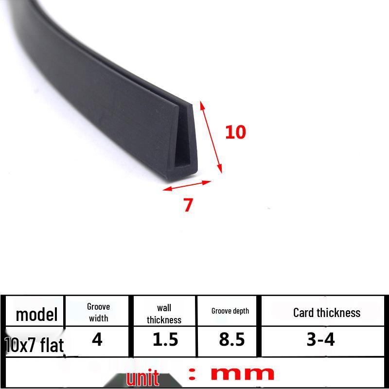 U-Shaped Rubber Anti-Collision Edge Seal Strip for Glass and Steel Plates