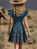 2026 Frühling/Sommer Trendiges bedrucktes Damenkleid für Europa & Amerika