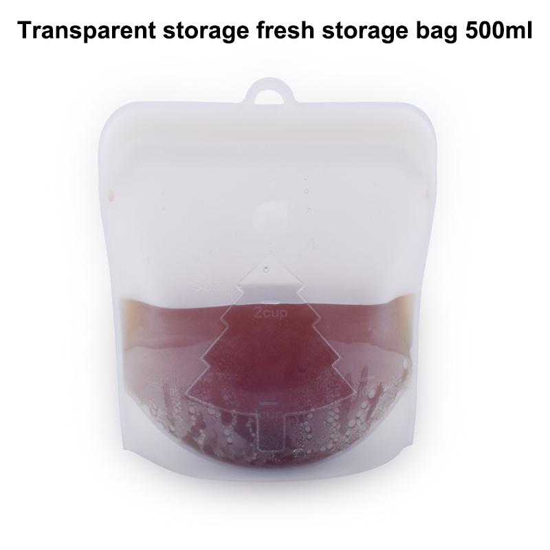 Силиконовый пакет для хранения продуктов Многоразовый стоячий пакет на молнии Герметичные контейнеры Пакет для свежести Пакет для хранения продуктов Пленка для свежести Пакет с зиплоком 165mm