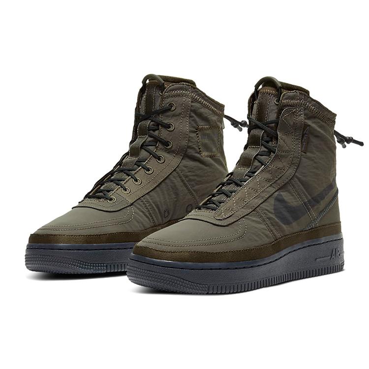 New Nike Air Force 1 High Shell Cargo Khaki Women's BQ6096-301