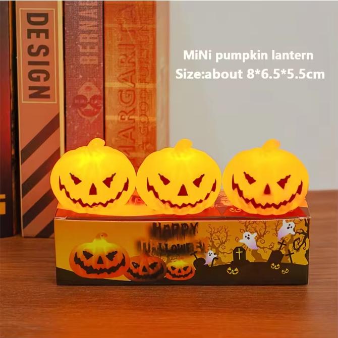 Spooky Holiday Decorations Led Candle Light Vintage Witch Castle Pumpkin Ghost Hanging LED Lantern Lamp Haloween Party Decoration