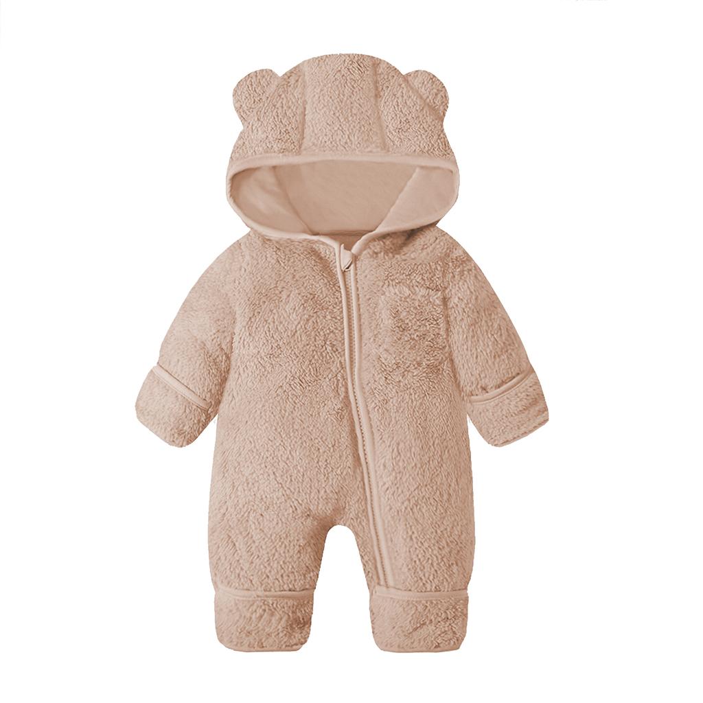Infant Romper Set Baby Crawling Suit Thick Warmth Newborn Flannel Outfit