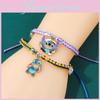 Stitch Friendship Gift Cartoon Stretch Bracelet With Zinc Alloy Clasp For Couples
