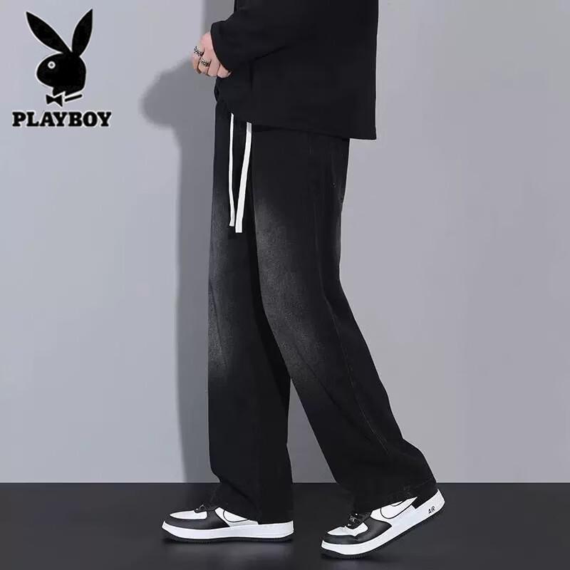 Playboy Men s Summer Loose Straight Denim Jeans 3XL