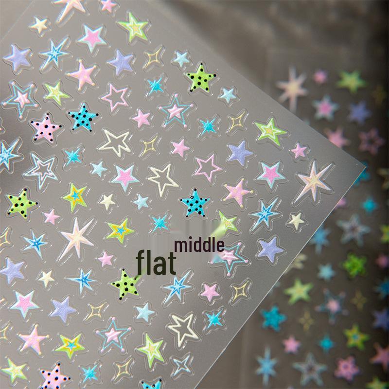 

SKY 6D Рельєфні Наліпки для Нігтів та Камери Зірки в Крапочку