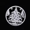 Kreisrahmen Weihnachtsbaumschmuck Metall Silbern Schablone Präge Stanzformen Für DIY Scrapbooking Papieralbum Kartenherstellung