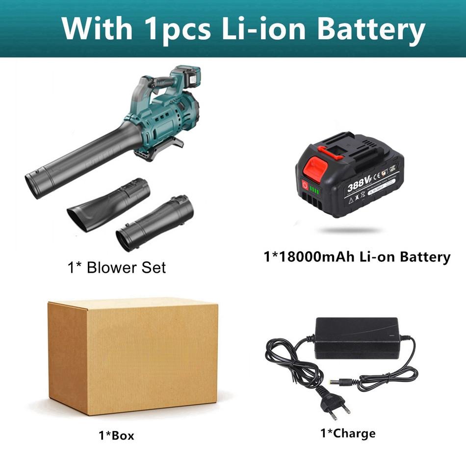 4000W Powerful Brushless Turbo Blower  Adjustable Speed Industry Air Blower Cordless Portable Garden Leaf Cleaning Tools