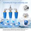 1/4 Inch Quick Connector Turbo Nozzle 360-Degree Rotation Triple Turbine Nozzle  Lawn