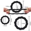 Cock Rings 3PCS Flash In The Night Lock Durable Silicone Penis Ring Sex Toys for Men Male Delay Ejaculation Scrotum Lock Ring