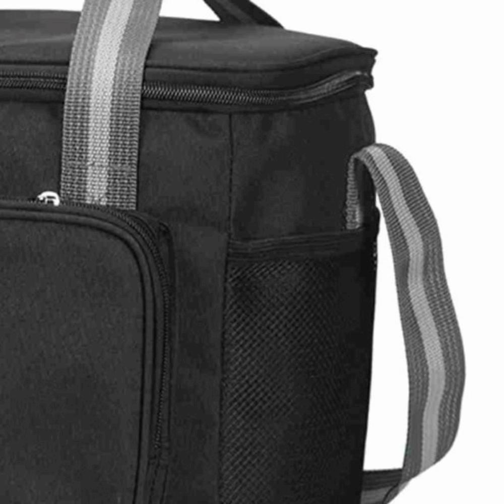 Oxford Fabric Insulated Cooler Bag 15L Soft Cooler Tote Durable Lunch Bag Box  Travel чёрный