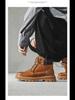 2024 Men's Genuine Leather Martin Boots: Breathable Autumn Workwear & Motorcycle Footwear for Mountaineering