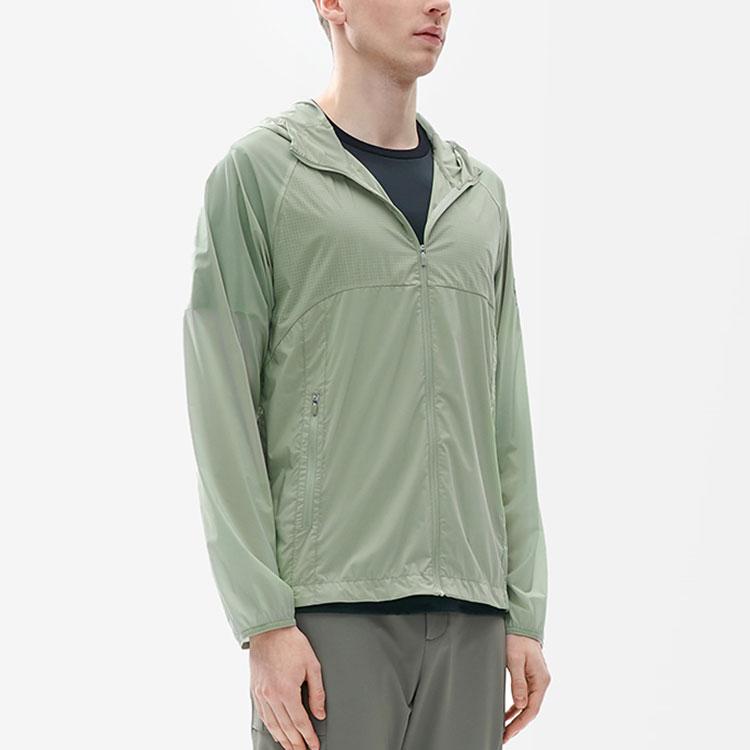 FILA Fleece Zip-Up Hooded Long Sleeve Jacket Men Jackets Blue Gray Green F11M227702FLG