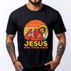 Jesus hat deinen Rücken Jiu Jitsu Retro Christlich Männer Frauen Kinder T-Shirts T-Shirt Englischer Stil