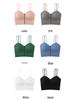 Trendy Zipper Back Tank Top with Chest Pads - Women's Bandeau Bra