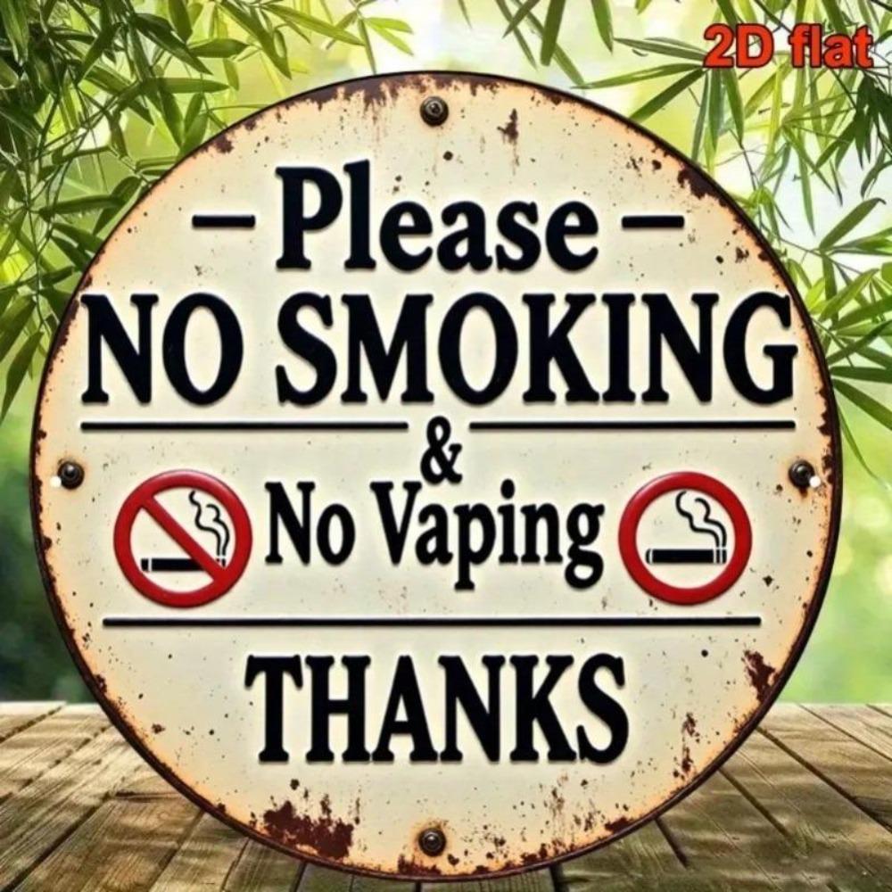 Proibido Fumar Proibido Vaping Placa de Metal Retro para Parede