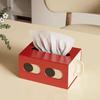 1pc Cute Small Expression Plastic Tissue Extractor Box, Home Decoration, Household Daily Desktop Tissue Box Holder, Suitable for Bedroom, Living Room