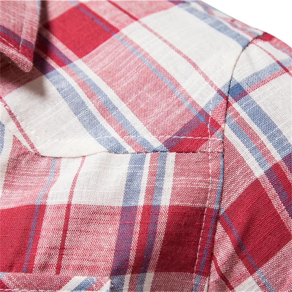 New Men's Plaid Shirt for Summer