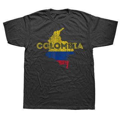 Colombian Map and Flag Colombia T Shirt Graphic Cotton Streetwear Short Sleeve Birthday Gifts Summer Style T-shirt Mens Clothing